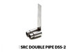 SRC Doppelauspuff 2x8/10 mm DSS-2