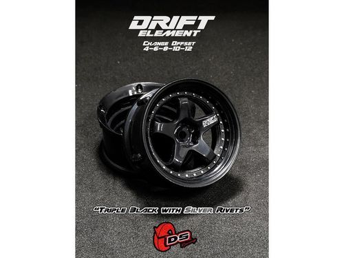 DS Racing Drift Elements Felge schwarz/silber