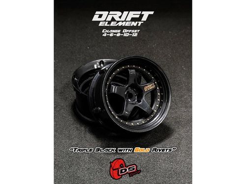 DS Racing Drift Elements Felge schwarz/gold